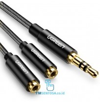 3.5mm Male to 2 Female Audio Spliter NB Cable 0.2m BK AV123 - 70102